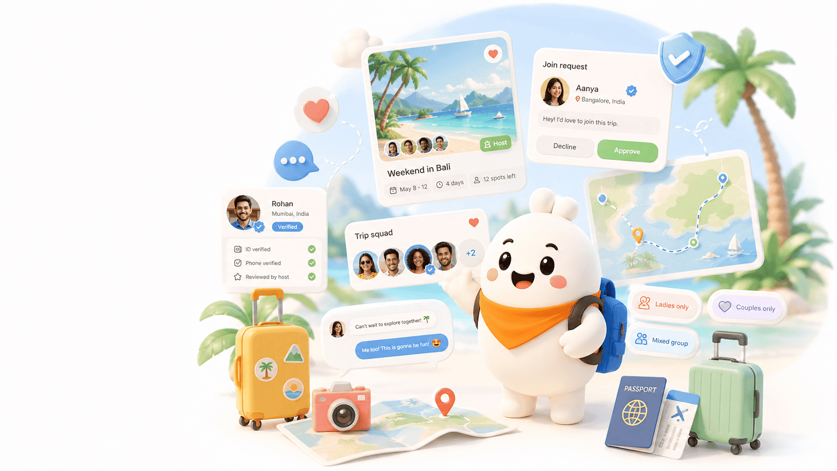 Vibes — host trips, join trips and travel with verified people